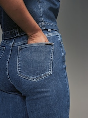 Dark Blue Wide Leg Hourglass Jeans - Image 6 of 9