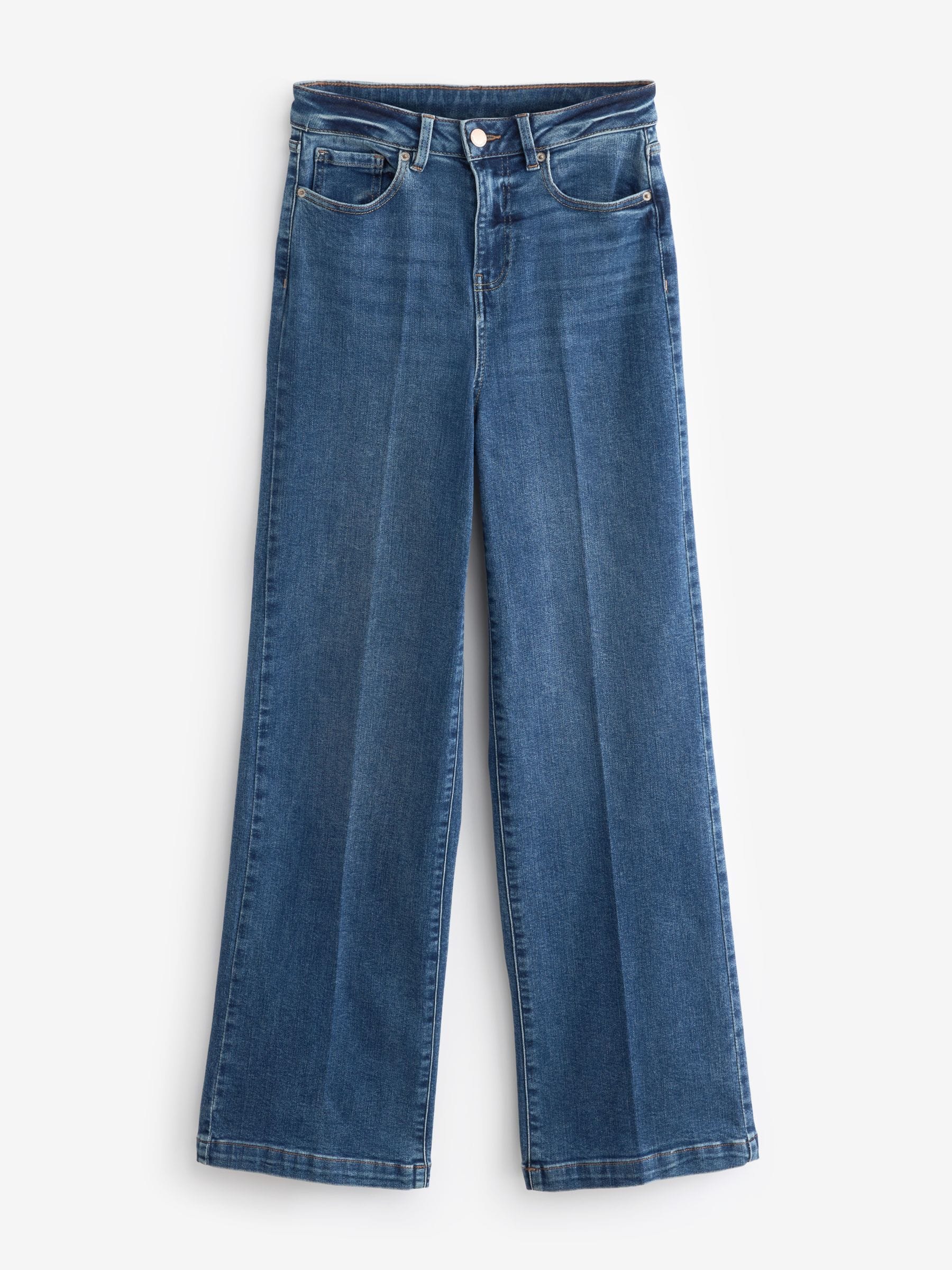 Buy Dark Blue Wide Leg Hourglass Jeans from Next USA Buy Dark Blue Wide Leg Hourglass Jeans from Next USA