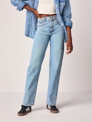 Mid Blue Rigid Straight Leg Jeans - Image 2 of 7
