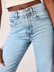 Mid Blue Rigid Straight Leg Jeans - Image 4 of 7