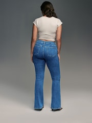 Dark Blue Hourglass Supersoft Flared Jeans - Image 3 of 6