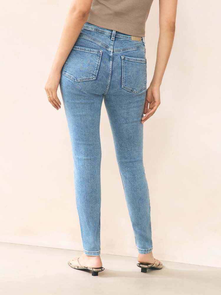Denim Mid Blue Supersoft Skinny Hourglass Jeans - Image 3 of 7
