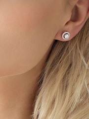 Beaverbrooks Sterling Silver Cubic Zirconia Stud Earrings - Image 2 of 3
