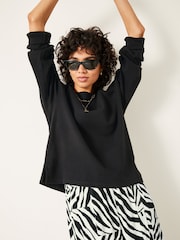 Hush Black 100% Cotton Matilda Raglan Top - Image 1 of 5