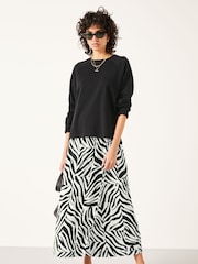 Hush Black 100% Cotton Matilda Raglan Top - Image 2 of 5