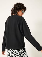 Hush Black 100% Cotton Matilda Raglan Top - Image 3 of 5