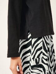 Hush Black 100% Cotton Matilda Raglan Top - Image 4 of 5