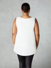 Live Unlimited White Curve Satin Vest Top - Image 3 of 4