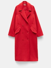 Hush Red Maddie Cocoon Relaxed Coat - Image 3 of 5