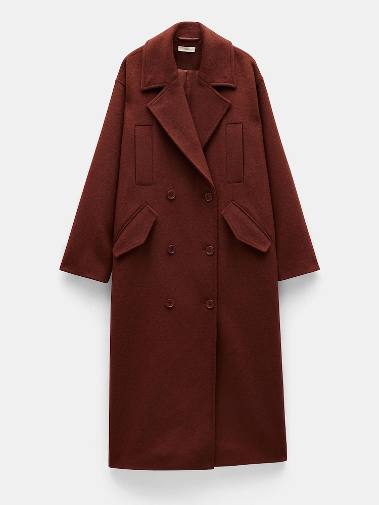 Hush Brown Maddie Cocoon Relaxed Coat - Image 1 of 5