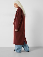 Hush Brown Maddie Cocoon Relaxed Coat - Image 3 of 5