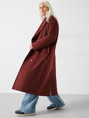 Hush Brown Maddie Cocoon Relaxed Coat - Image 4 of 5