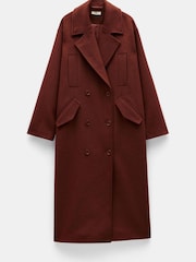 Hush Brown Maddie Cocoon Relaxed Coat - Image 5 of 5