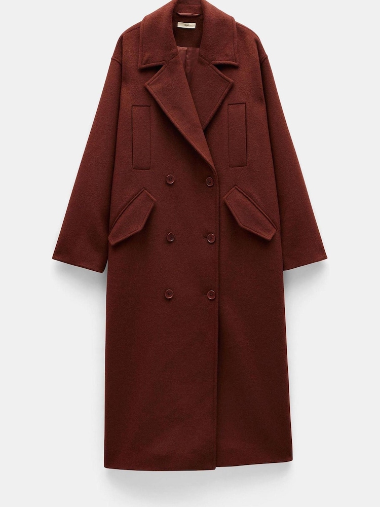 Hush Brown Maddie Cocoon Relaxed Coat - Image 5 of 5