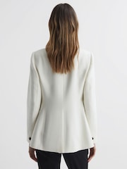 Reiss White Larsson Double Breasted Twill Blazer - Image 5 of 6