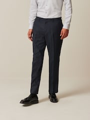 Marineblau/blau - Reguläre Passform - Elegante, strukturierte Hose - Bild 1 von 9