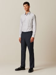Marineblau/blau - Reguläre Passform - Elegante, strukturierte Hose - Bild 2 von 9
