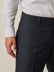Marineblau/blau - Reguläre Passform - Elegante, strukturierte Hose - Bild 4 von 9
