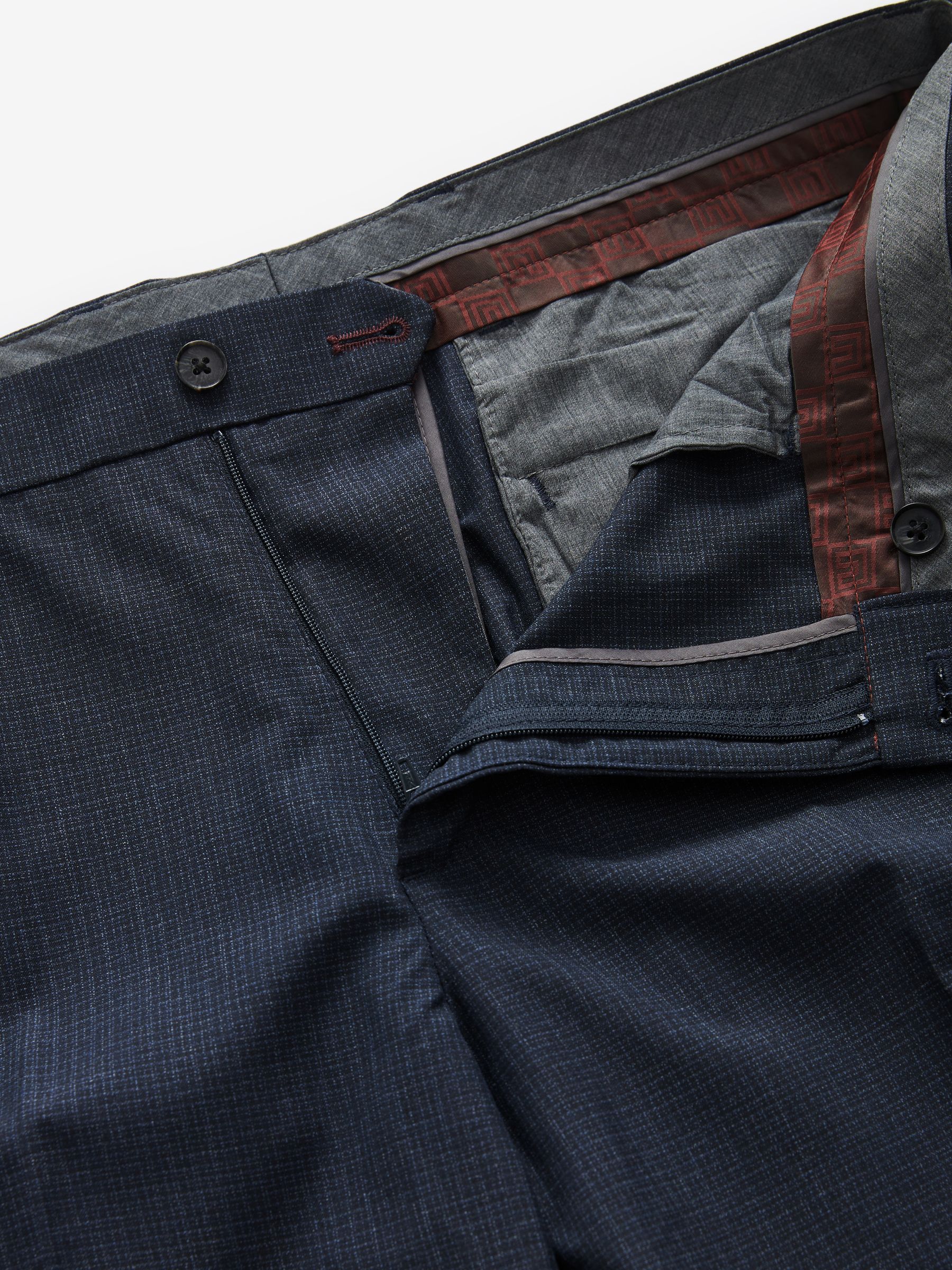 Oui Jersey Smart Trouser With Elastic Back Navy main image 1