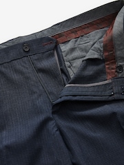 Marineblau/blau - Reguläre Passform - Elegante, strukturierte Hose - Bild 7 von 9