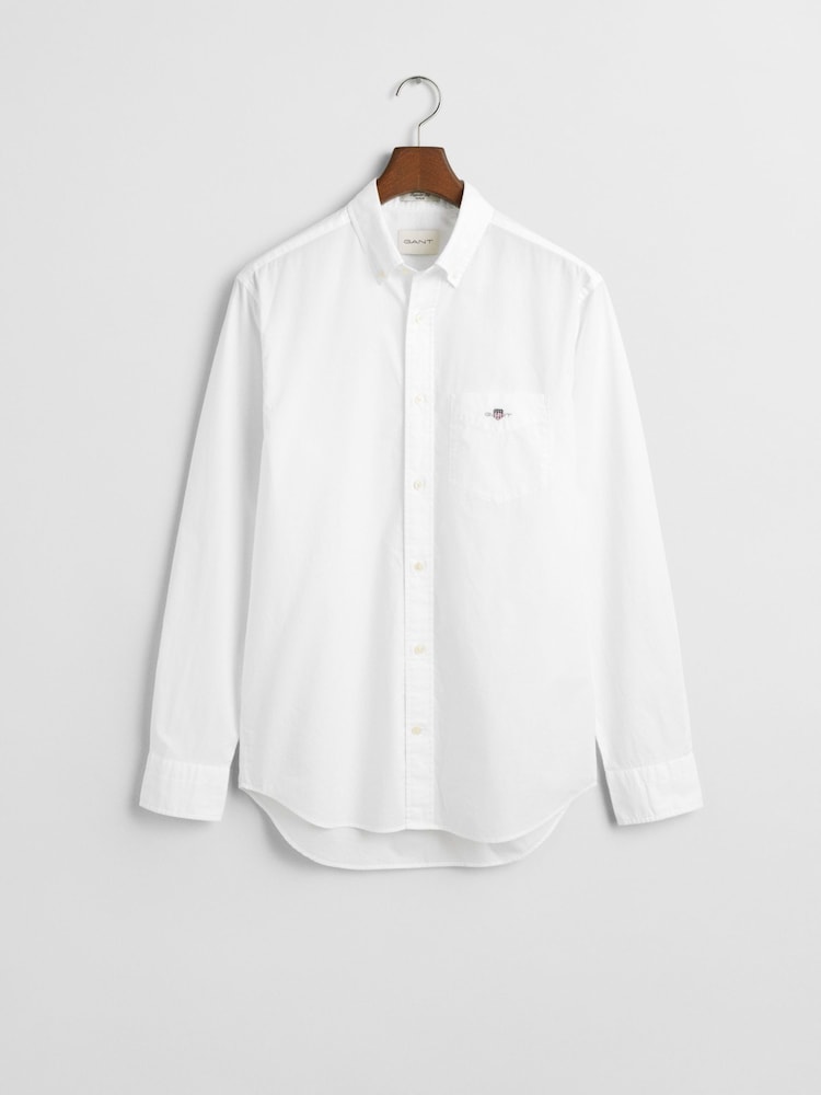 GANT White Regular Fit Poplin Shirt - Image 4 of 4 GANT White Regular Fit Poplin Shirt - Image 4 of 4