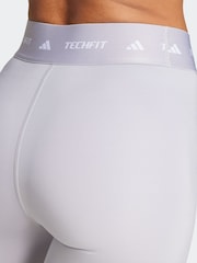 adidas Grey Techfit 7/8 Shorts - Image 5 of 7