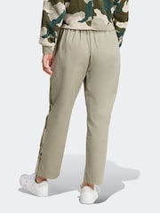 adidas Green 100% Cotton Camo 3 Stripe Joggers - Image 2 of 6