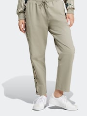 adidas Green 100% Cotton Camo 3 Stripe Joggers - Image 4 of 6