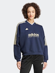 adidas Blue Tiro Fleece Sweatshirt - Image 1 of 7