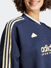 adidas Blue Tiro Fleece Sweatshirt - Image 4 of 7