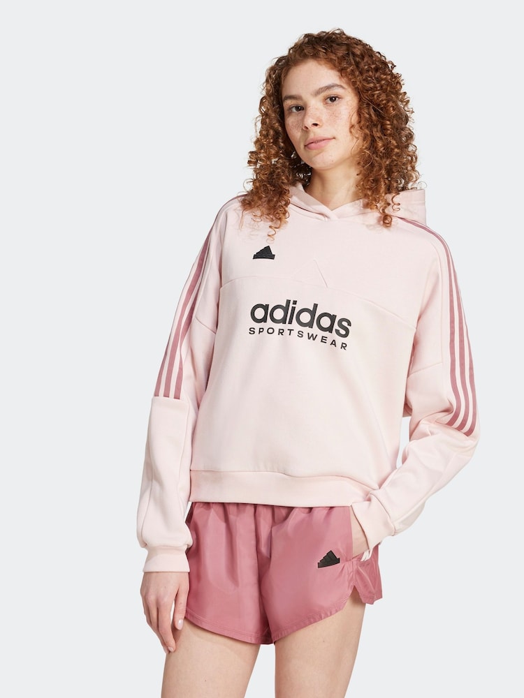 rožnata - adidas Tiro Fleece Kapucar; jopa/pulover s kapuco - Slika 1 iz 7