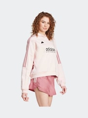 rožnata - adidas Tiro Fleece Kapucar; jopa/pulover s kapuco - Slika 3 iz 7