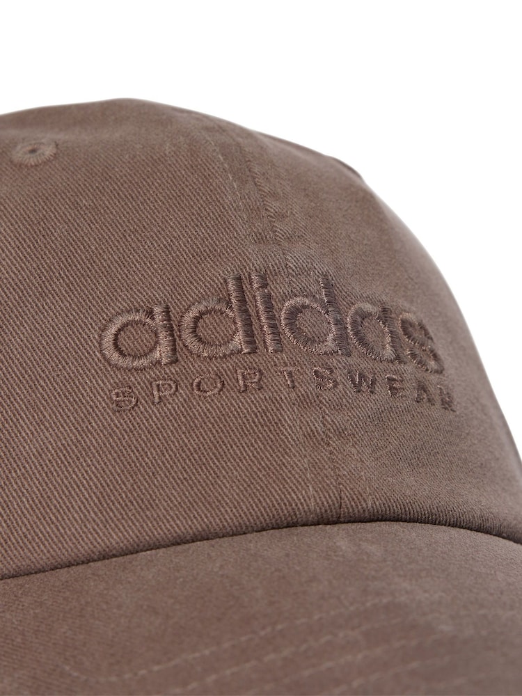adidas Brown 100% Cotton Dad Cap - Image 3 of 4
