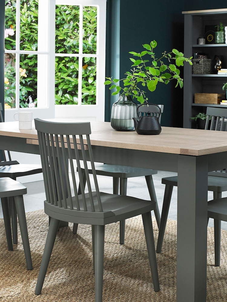Bentley Designs Grey Oakham 6 To 8 Seater Extending Dining Table - Image 1 of 4