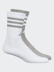 adidas Grey/White Crew Socks 2 Pack - Image 1 of 5