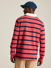 Joules Onside Pink & Navy Striped Rugby Shirt - Image 2 of 9