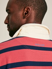 Joules Onside Pink & Navy Striped Rugby Shirt - Image 5 of 9