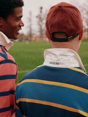 Joules Onside Pink & Navy Striped Rugby Shirt - Image 9 of 9