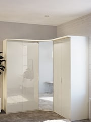 Wiemann White Peyton Corner Mirror Semi-fitted Wardrobe - Image 1 of 3