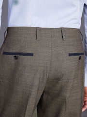 Brown Tailored Fit Signature TG Di Fabio Trim Texture Suit: Trousers - Image 5 of 10