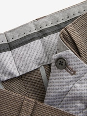 Brown Tailored Fit Signature TG Di Fabio Trim Texture Suit: Trousers - Image 7 of 10