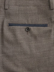 Brown Tailored Fit Signature TG Di Fabio Trim Texture Suit: Trousers - Image 9 of 10