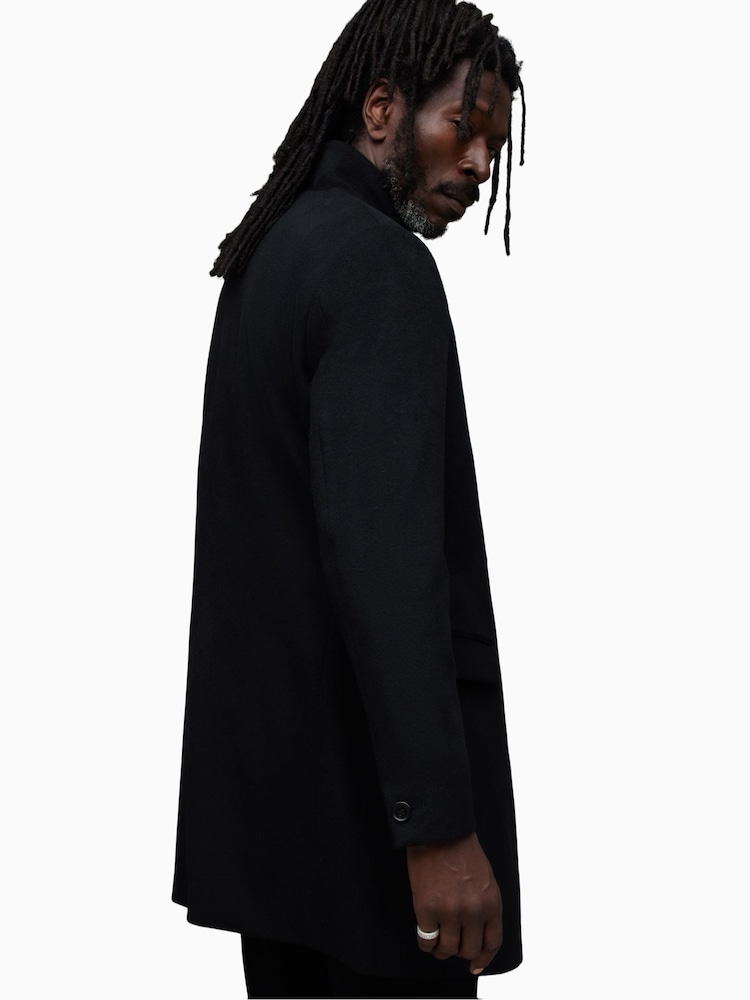 AllSaints Manor Black Coat - Image 2 of 7
