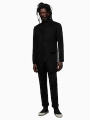 AllSaints Manor Black Coat - Image 3 of 7