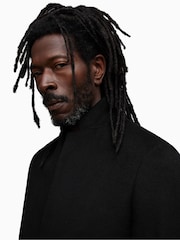 AllSaints Manor Black Coat - Image 6 of 7