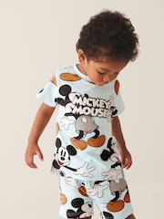 Blue Mickey Short Sleeves T-Shirt and Shorts Set (3mths-8yrs) - Image 1 of 7