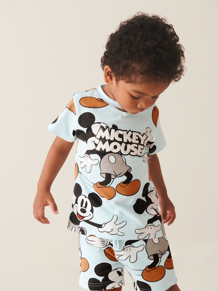 Blue Mickey Short Sleeves T-Shirt and Shorts Set (3mths-8yrs) - Image 1 of 7