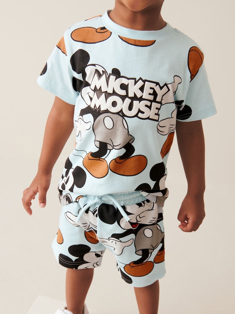 Blue Mickey Short Sleeves T-Shirt and Shorts Set (3mths-8yrs) - Image 2 of 7