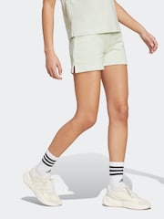 adidas Green Sportswear Essentials Linear French Terry 100% Cotton Shorts - Image 1 of 7