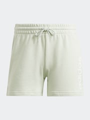 adidas Green Sportswear Essentials Linear French Terry 100% Cotton Shorts - Image 7 of 7